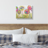 Whimsical Flowers Canvas Afdruk (Insitu (Slaapkamer))