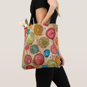 Whimsical Flowers Canvas tas (Dichtbij)