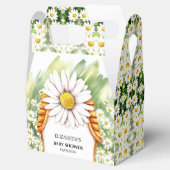 Whimsical Flowers Daisy Baby shower Bedankdoosjes (Geopend)