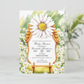 Whimsical Flowers Daisy Baby shower Kaart (Staand voorkant)