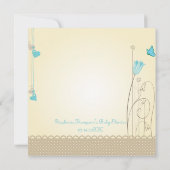 Whimsical Flowers Het is een Baby shower voor jong Kaart (Achterkant)