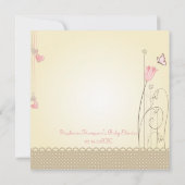 Whimsical Flowers Het is een Meisje Baby shower Kaart (Achterkant)