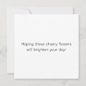 Whimsical Flowers in Pot Thinking of You Cheerup Kaart (Achterkant)