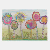 Whimsical Flowers Inpakpapier Vel (Voorkant 3)