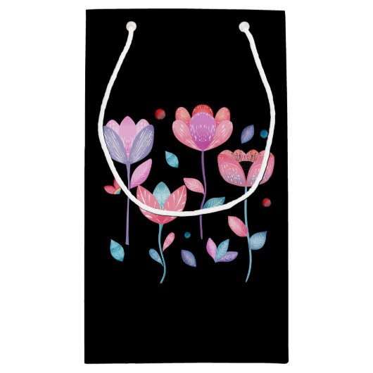 Whimsical Flowers  Klein Cadeauzakje (Achterkant)