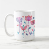 Whimsical Flowers Koffiemok (Links)