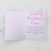 Whimsical Flowers Moederdag Kaart (Binnen)