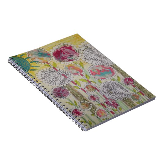 Whimsical Flowers Notitieboek (Rechterzijde)