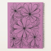 Whimsical Flowers op Paarse Planner (Achterkant)