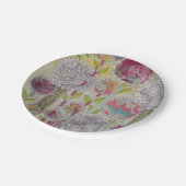 Whimsical Flowers Papieren Bordje (Gekanteld)