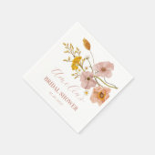 Whimsical Flowers, Pink Bohemian Flowers Napkins Servet (Hoek)