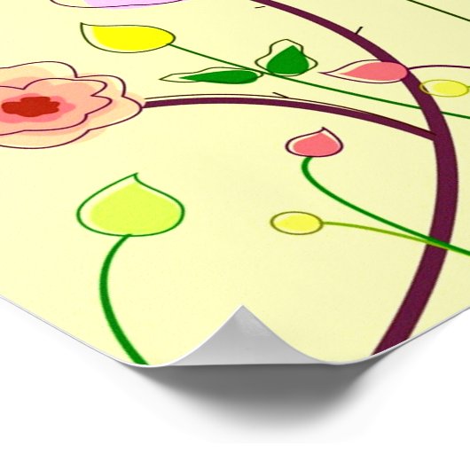 Whimsical Flowers Poster (Hoek)