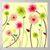 Whimsical Flowers Poster (Voorkant)