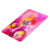 WHIMSICAL FLOWERS roze fuchsia yellow paars Magneet (Linkerzijde)