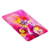 WHIMSICAL FLOWERS roze fuchsia yellow paars Magneet (Rechterzijde)