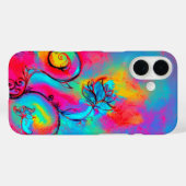 WHIMSICAL FLOWERS roze geel blauw Case-Mate iPhone Case (Achterkant (horizontaal))