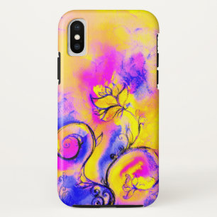 WHIMSICAL FLOWERS roze geel paars Case-Mate iPhone Case