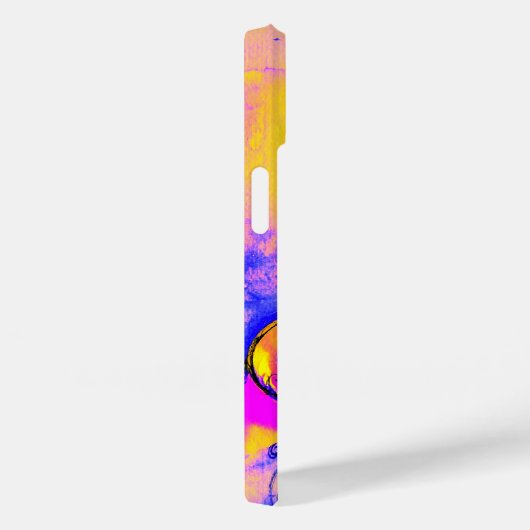 WHIMSICAL FLOWERS roze geel paars Case-Mate iPhone Case (Achterkant / Rechts)