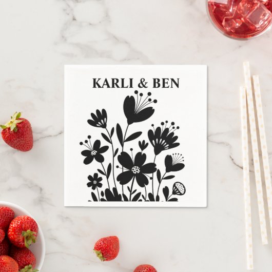 Whimsical Flowers Servet (Insitu)