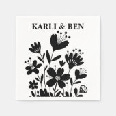 Whimsical Flowers Servet (Voorkant)