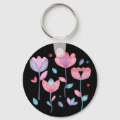 Whimsical Flowers  Sleutelhanger (Voorkant)