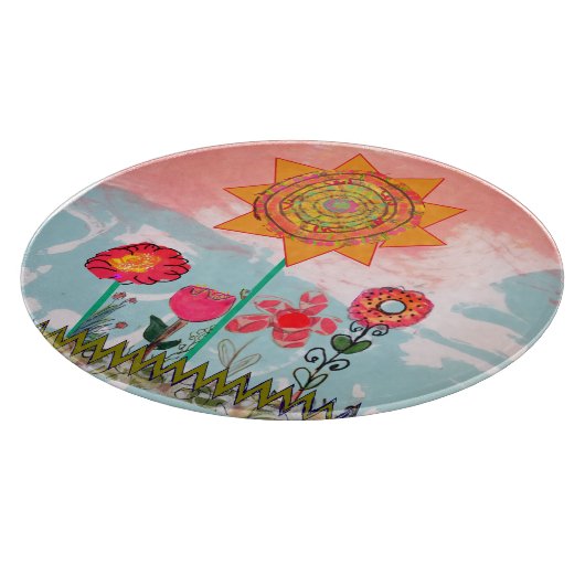 Whimsical Flowers  Snijplank (Hoek)