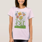 Whimsical Flowers T-shirt (Voorkant)