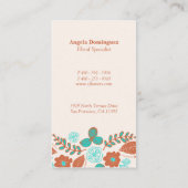 Whimsical Flowers Visitekaartje (Achterkant)