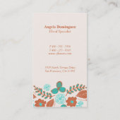 Whimsical Flowers Visitekaartje (Achterkant)