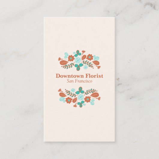 Whimsical Flowers Visitekaartje (Voorkant)