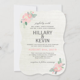 Whimsical Flowers - Wedding Invitation Kaart