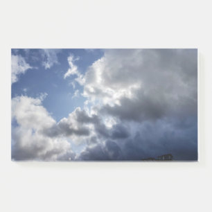 Whimsical fluffy clouds in bright blue Cornish Sky Post-it® Notes