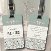 Whimsical Fluit Leerling Instrumenten Hoes Label Bagagelabel