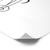 Whimsical Fluttering – Zwarte en Blauwe Vlinder Poster (Hoek)