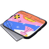 Whimsical Flying Car Dreamscape Illustration Laptop Sleeve (Voorkant onderkant)