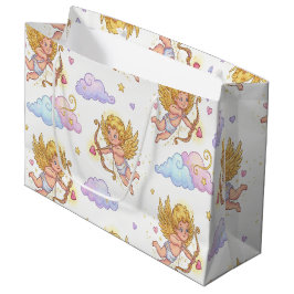 Whimsical Flying Cupids in Blue Sky Fantasy Groot Cadeauzakje
