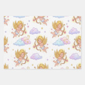 Whimsical Flying Cupids in Blue Sky Fantasy Inpakpapier Vel (Voorkant)
