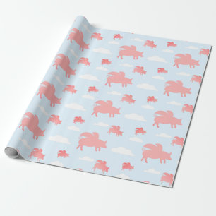 Whimsical Flying Pigs Cadeaupapier