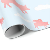 Whimsical Flying Pigs Cadeaupapier (Rol Hoek)