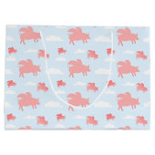 Whimsical Flying Pigs Groot Cadeauzakje (Achterkant)