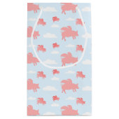 Whimsical Flying Pigs Klein Cadeauzakje (Achterkant)