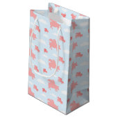 Whimsical Flying Pigs Klein Cadeauzakje (Achterkant Gekanteld)