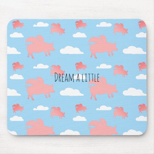 Whimsical Flying Pigs Muismat (Voorkant)