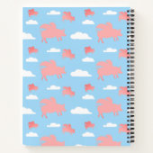 Whimsical Flying Pigs Notitieboek (Achterkant)