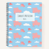 Whimsical Flying Pigs Notitieboek (Voorkant)