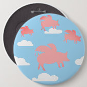Whimsical Flying Pigs Ronde Button 6,0 Cm (Voorkant /achterkant)