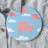 Whimsical Flying Pigs Ronde Button 6,0 Cm (In situ)