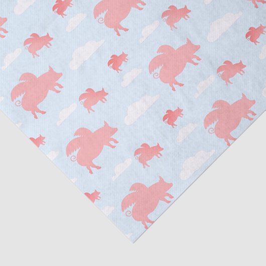 Whimsical Flying Pigs Tissuepapier (Detail)