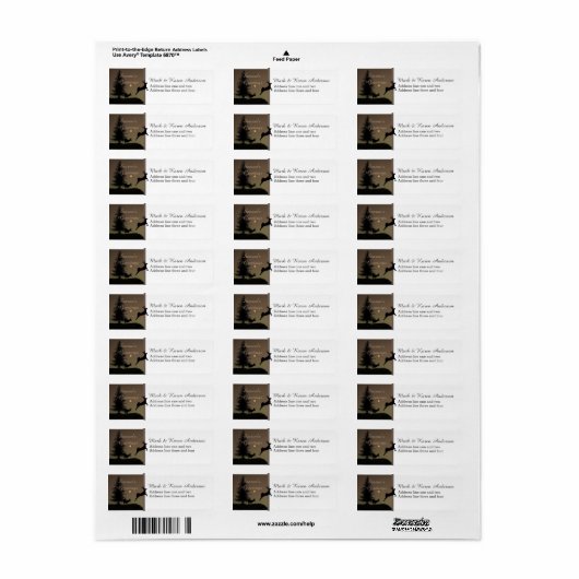 Whimsical Flying Reindeer Silhouette Custom Etiket (Full Sheet)