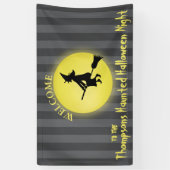 Whimsical Flying Witch Moonlight Halloween Spandoek (Verticaal)